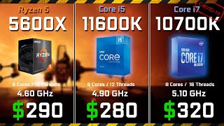 Ryzen 5 5600X vs Core i5 11600K vs 10700K  Test in 10 Games COVID19 Pricing [upl. by Philippe176]