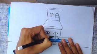 How to draw a simple bakery drawing  Bakery drawing easy [upl. by Chemosh]