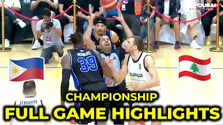 Championship Game  Strong Group PH vs Al Riyadi Lebanon Full Game Highlights [upl. by Ripp532]