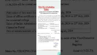 Vbu Ug Admission 2024 Vinoba Bhave University Hazaribagh [upl. by Jaala]