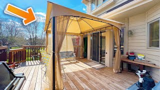 DikaSun Gazebo 10x12 Outdoor Gazebo with Curtain  User Review [upl. by Siseneg]