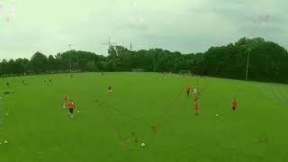 Fussballtraining Diagonalpässe mit Torabschluss Minitore  Warm up [upl. by Otis410]