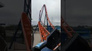 FrontRow POV on SeaWorld’s Ice Breaker MultiLaunch Roller Coaster Shorts [upl. by Aicirt]