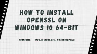 How to Install OpenSSL on windows 10 64bit [upl. by Omissam]