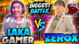 Zerox vs Laka Gamer 😱 spinning wheel collection verses for fist time  Garena Free Fire [upl. by Assiralc]