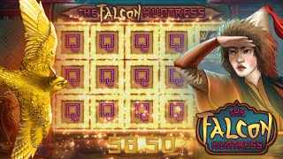 The Falcon Huntress Slot by Thunderkick  Bonus Free Spins Gameplay  Total Win 84x [upl. by Idona]