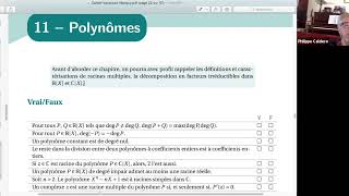 Cahier de vacancesRogerMansuy Polynômes [upl. by Burnight]