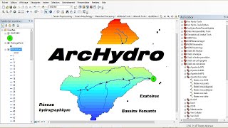 ArcHydro ArcGis Extract des bassins versants et réseaux hydrographiques [upl. by Erskine]