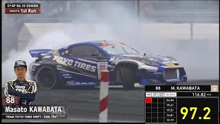 QUALIFICATION Run Masato KAWABATA  D1GPse ODAIBA  Rd 10 [upl. by Ailemaj]