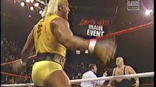 WWF Saturday Nights Main Event January121988 King Kong Bundy with Andre The Giant vs Hulk Hogan [upl. by Swayne406]