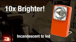 Converting Really Old Flashlight To LED  10x brighter and 4x longer runtime [upl. by Mainis256]