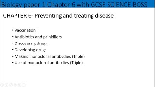 Biology paper 1 B6AQA Preventing and treating diseases Full chapter revision for GCSE in 15 mins [upl. by Serg]