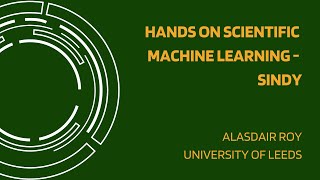 Hands On Scientific Machine Learning  SINDy [upl. by Beller]