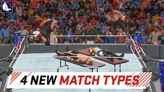 WWE 2K18 Top 4 More New Custom Match Types [upl. by Cornall]