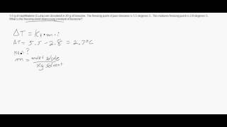 Freezing point depression problem [upl. by Einahets]