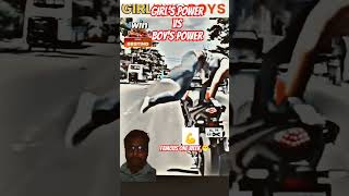 Girls Vs boys bike stant girl power vs boy power 💪 motovlog trendingshortsfamousoneweekfunny [upl. by Dinah]