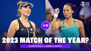 FULL MATCH  Beatriz Haddad Maia vs Zheng Qinwen  2023 WTA Elite Trophy Final Zhuhai [upl. by Omiseno]