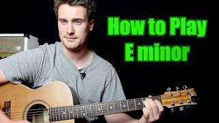 How to Play  E minor Chord Guitar [upl. by Anstus]