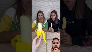 Real vs fake banana challenge banana funny comedy hmelkofm shorttrendingshorts [upl. by Sokairyk]