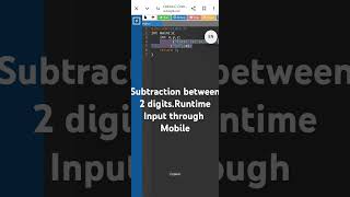 Subtraction between 2 digits using CRuntime Input through Mobile TeluguCoder12 coding cprogram [upl. by Gratianna783]