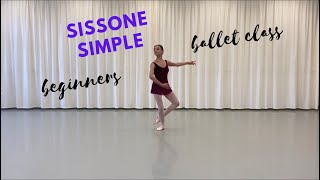 httpswwwprimaballetclasscom Sissone Simple  Centre  Beginners [upl. by Jehovah]