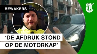 Verkeersregelaar Moest me afzetten op motorkap Porsche [upl. by Stricklan]