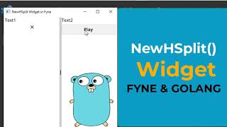 NewHSplit Widget  Fyne GUI Golang tutorial 21 [upl. by Nisen]