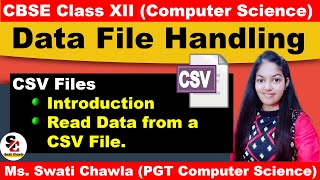 How to read data from a csv file  CBSE CLass XII  Computer Science [upl. by Keri]