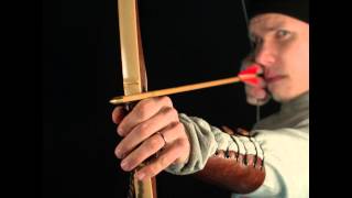 Slow motion video of primitive archery nocking point too high [upl. by Adnoval]