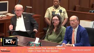 Leilani Simon Georgia Trial Verdict  Guilty Of Malice Murder [upl. by Aikym]