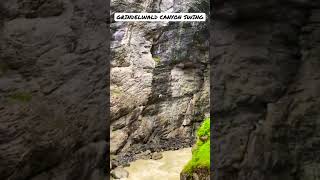 Terrifying Canyon Swing in Switzerland  Grindelwald Glacier Canyon🇨🇭shorts [upl. by Afatsom]