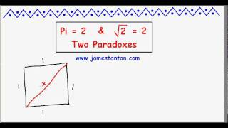 Two Paradoxes Pi equals 2 and SQRT2 equals 2 TANTON Mathematics [upl. by Maxima]