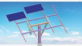 ZRS semi auto dual axis solar tracking system installation CINCO SOLAR [upl. by Netsrejk]