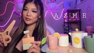 ASMR  Wooden Pampering🧴💄✂️ skincare makeup haircut layered sounds [upl. by Citron821]