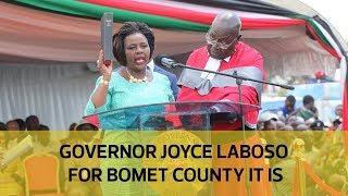 Governor Joyce Laboso for Bomet county it is [upl. by Areta]