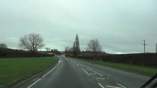 Driving On A44 From Evesham Through Wickhamford To Broadway Worcestershire UK 29th December 2023 [upl. by Heller]