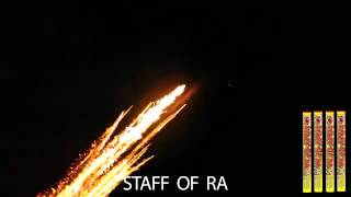 Staff of Ra Roman Candle Red Rhino Fireworks [upl. by Yednarb]