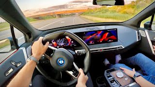 2023 BMW iX M60  POV Driving Impressions [upl. by Calondra]