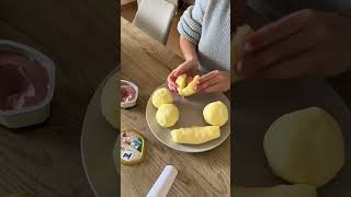 Selbstgemacht Leberwurst Knödel 🥰 rezept essen kochen accouple [upl. by Aduh386]