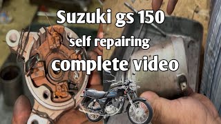 Suzuki GS 150 Self Repairing very easy at home  KASHIF SUZUKI CENTER [upl. by Anu489]