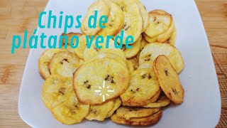 Platanitos verde en AirFryer  Snack saludables  Chips de plátano [upl. by Haliek]