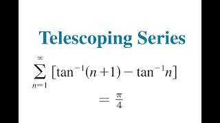 Use Telescoping Series to Find Sum of arctann1arctann [upl. by Rauch]