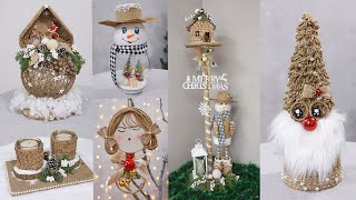 7 Diy Jute craft Christmas decorations ideas 2023🎄Christmas Decor 🎄 [upl. by Zohara]