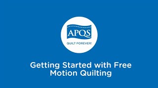 Getting Started with Free Motion Quilting [upl. by Nayt]