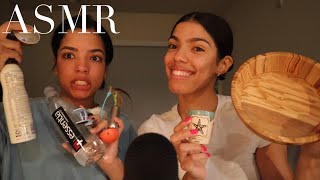 Twin sister tries ASMR for the first time [upl. by Hamid]