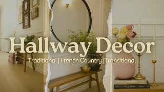 Hallway Decor Ideas  Hallway Makeover  French Country  Transitional  Traditional Decor [upl. by Surat994]