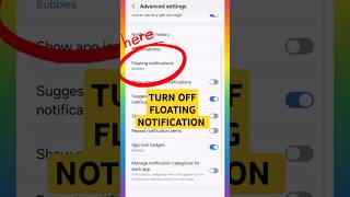 How to Turn off Floating Notification on Android mobile shortsfeed shorts trending [upl. by Bandeen]