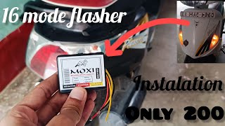 16 mode indicator flasher installation 🫡👌  In scooty hero pleasure or any scooty 👍☑️ [upl. by Marlen564]