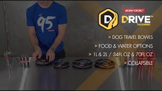 How to use Travel Dog Bowls  EzyDog Drive Takeaway Food amp Water Bowls [upl. by Nennahs]