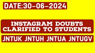 jntukampjntuaampjntuhampjntuv students Instagram doubts video 3062024jntuk jntua jntuhjntuv [upl. by Chrisman904]